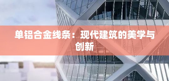 单铝合金线条：现代建筑的美学与创新