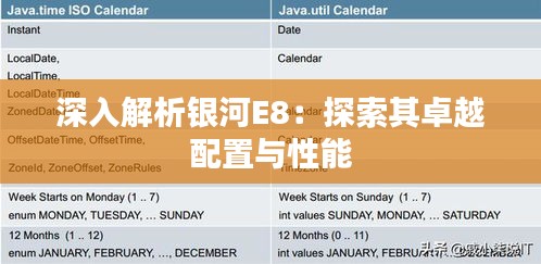 深入解析银河E8：探索其卓越配置与性能