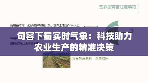 句容下蜀实时气象：科技助力农业生产的精准决策