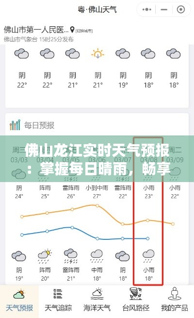 佛山龙江实时天气预报：掌握每日晴雨，畅享美好时光