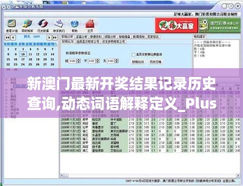 新澳门最新开奖结果记录历史查询,动态词语解释定义_Plus2.230