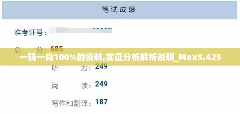 一码一肖100%的资料,实证分析解析说明_Max5.425