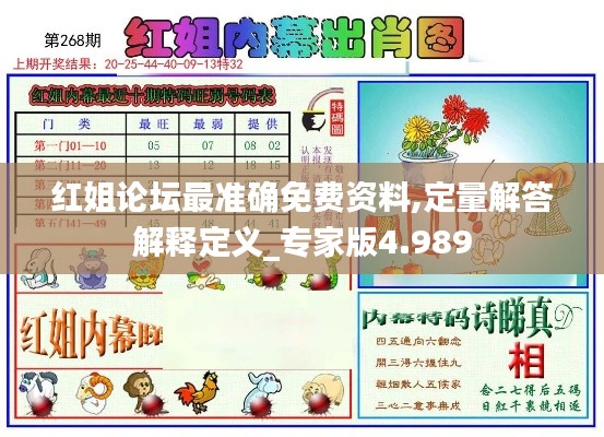 红姐论坛最准确免费资料,定量解答解释定义_专家版4.989