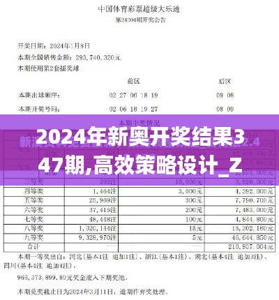 2024年新奥开奖结果347期,高效策略设计_Z3.441