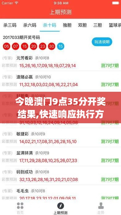 今晚澳门9点35分开奖结果,快速响应执行方案_免费版8.631