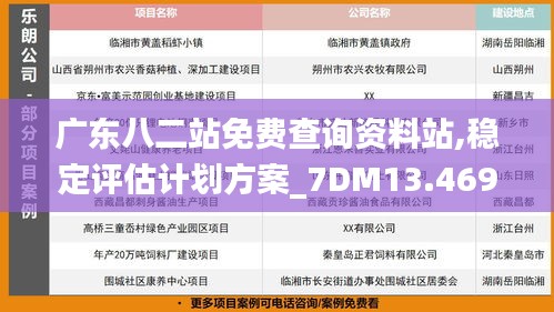 广东八二站免费查询资料站,稳定评估计划方案_7DM13.469