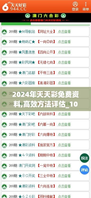 2024年天天彩免费资料,高效方法评估_1080p5.598