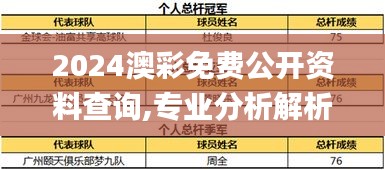 2024澳彩免费公开资料查询,专业分析解析说明_专业款1.797