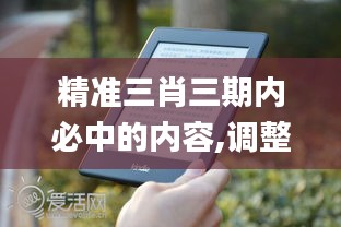 精准三肖三期内必中的内容,调整方案执行细节_Kindle6.108