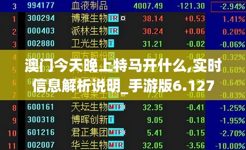 澳门今天晚上特马开什么,实时信息解析说明_手游版6.127