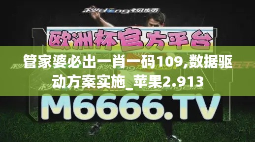 管家婆必出一肖一码109,数据驱动方案实施_苹果2.913