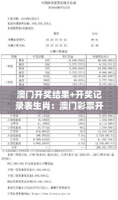 澳门开奖结果+开奖记录表生肖：澳门彩票开奖的生肖幸运星揭示