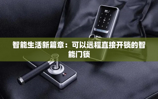 智能生活新篇章：可以远程直接开锁的智能门锁