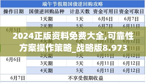 2024正版资料免费大全,可靠性方案操作策略_战略版8.973