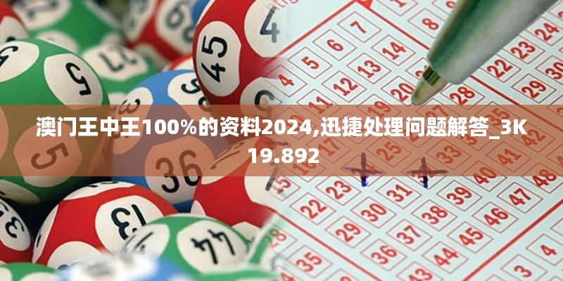 澳门王中王100%的资料2024,迅捷处理问题解答_3K19.892