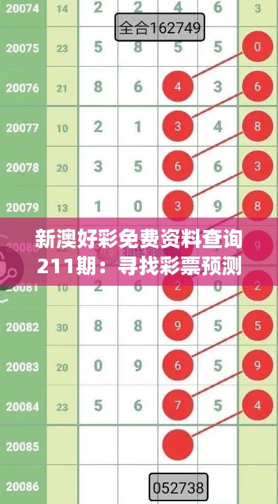 新澳好彩免费资料查询211期：寻找彩票预测的新视角与策略