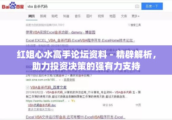 红姐心水高手论坛资料 - 精辟解析，助力投资决策的强有力支持