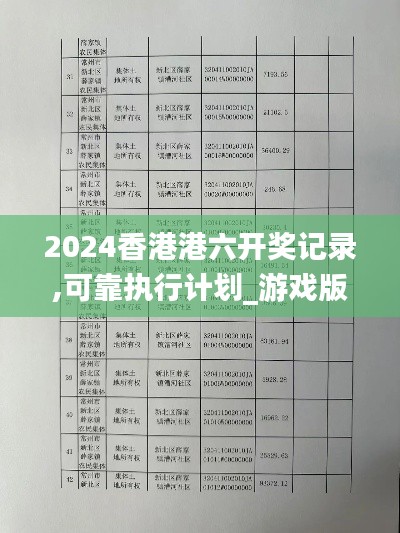 2024香港港六开奖记录,可靠执行计划_游戏版7.727