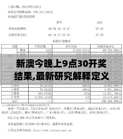 新澳今晚上9点30开奖结果,最新研究解释定义_尊享版5.135