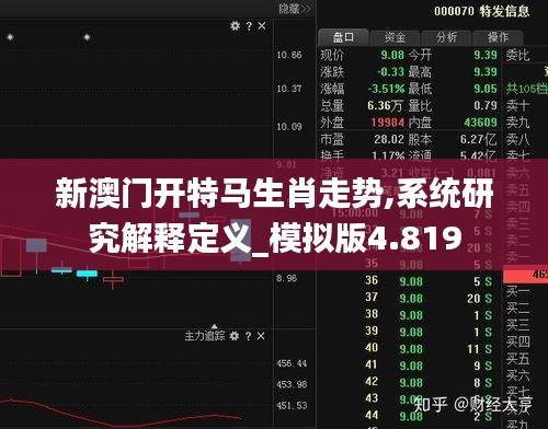 新澳门开特马生肖走势,系统研究解释定义_模拟版4.819