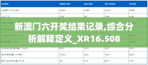 新澳门六开奖结果记录,综合分析解释定义_XR16.508