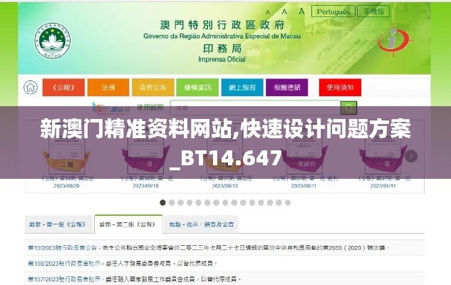 新澳门精准资料网站,快速设计问题方案_BT14.647