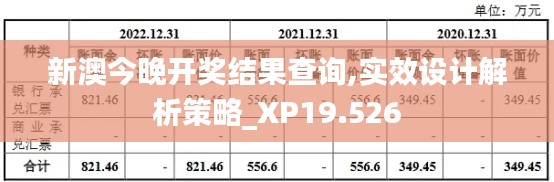 新澳今晚开奖结果查询,实效设计解析策略_XP19.526