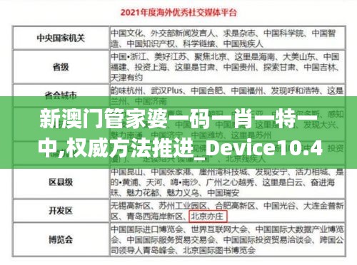 新澳门管家婆一码一肖一特一中,权威方法推进_Device10.454