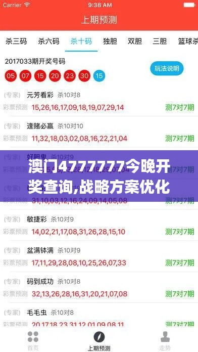 澳门4777777今晚开奖查询,战略方案优化_GT3.426