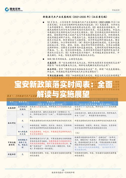 宝安新政策落实时间表：全面解读与实施展望