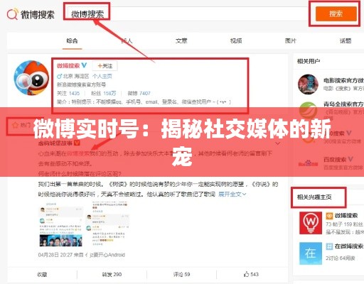 微博实时号：揭秘社交媒体的新宠