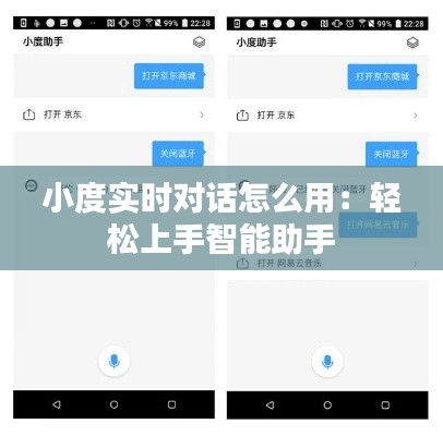 小度实时对话怎么用：轻松上手智能助手