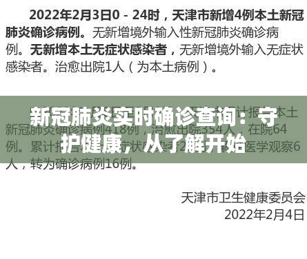 新冠肺炎实时确诊查询：守护健康，从了解开始