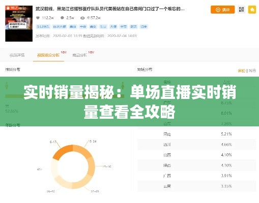 实时销量揭秘：单场直播实时销量查看全攻略