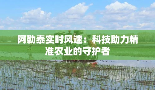 阿勒泰实时风速：科技助力精准农业的守护者