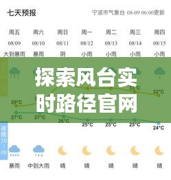 探索风台实时路径官网：便捷出行，尽在掌握