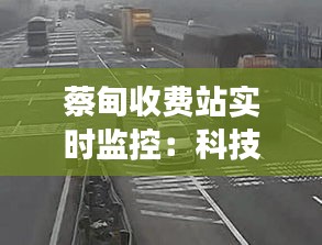 蔡甸收费站实时监控：科技守护交通枢纽的安全与效率