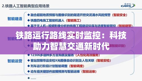 铁路运行路线实时监控：科技助力智慧交通新时代