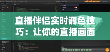 直播伴侣实时调色技巧：让你的直播画面更生动