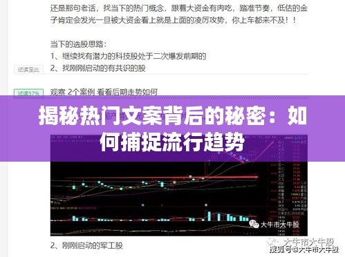 揭秘热门文案背后的秘密：如何捕捉流行趋势