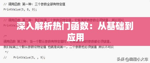 深入解析热门函数：从基础到应用