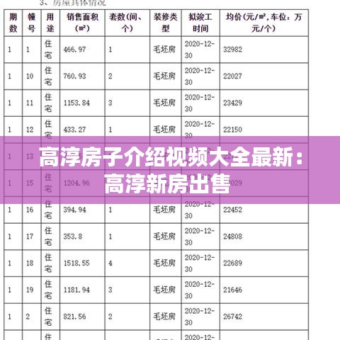 高淳房子介绍视频大全最新：高淳新房出售 