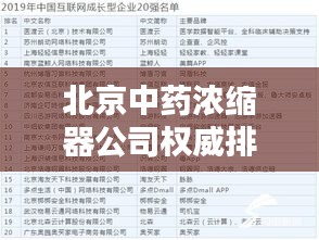 北京中药浓缩器公司权威排名榜单揭晓！