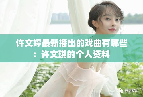 许文婷最新播出的戏曲有哪些：许文琪的个人资料 