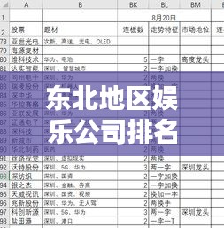 东北地区娱乐公司排名揭秘，影响力概述与热门娱乐巨头盘点