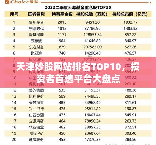 天津炒股网站排名TOP10，投资者首选平台大盘点