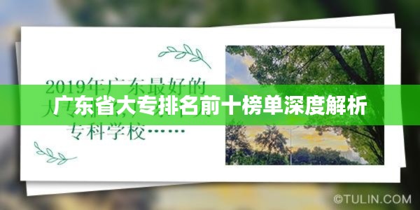 广东省大专排名前十榜单深度解析