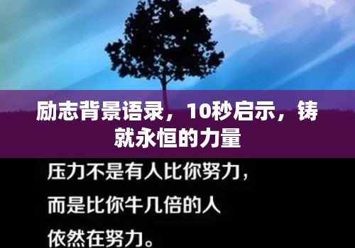 励志背景语录，10秒启示，铸就永恒的力量