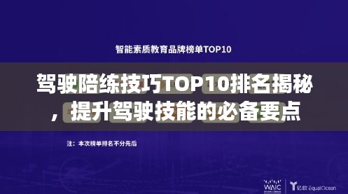 驾驶陪练技巧TOP10排名揭秘，提升驾驶技能的必备要点