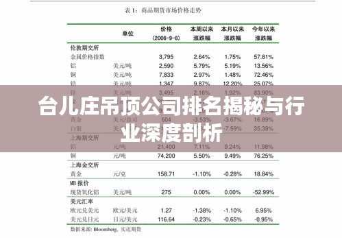 台儿庄吊顶公司排名揭秘与行业深度剖析